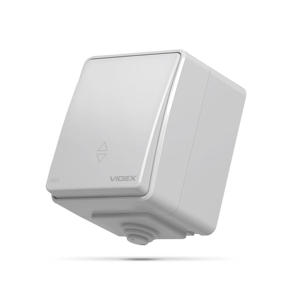 Перемикач Videx BINERA IP65 зовнішній 1кл прохідний (BINERA IP65 наружный 1кл проходной)
