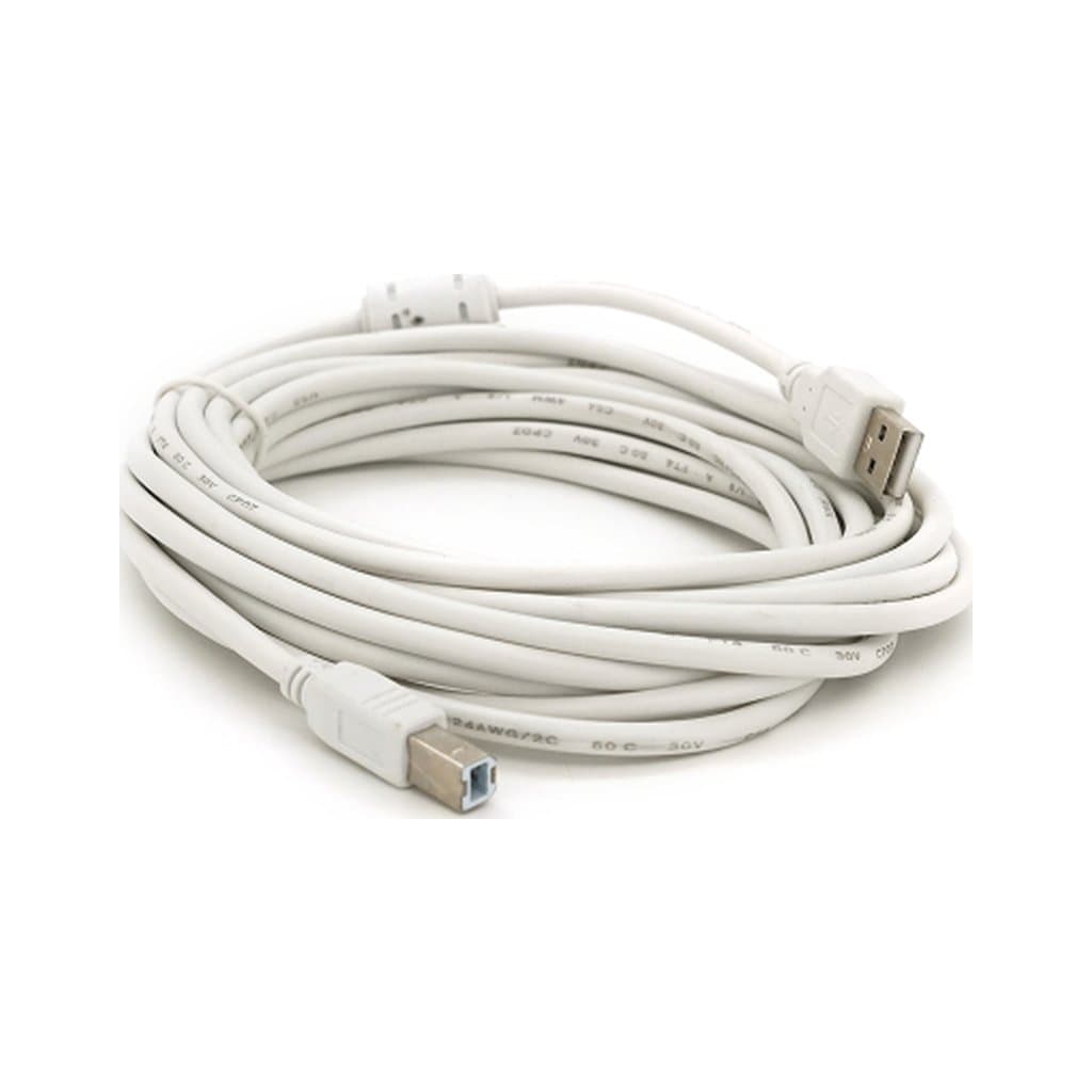 Кабель для принтера USB 2.0 AM/BM 5.0m ferrite white Voltronic (YT-AM/BM-5.0W)