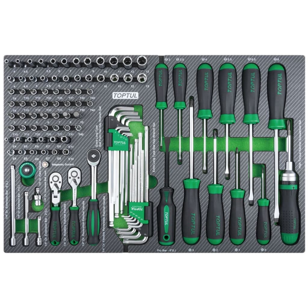 Набір інструментів Toptul в ложементі (тип D) 114шт. (GEDB431)