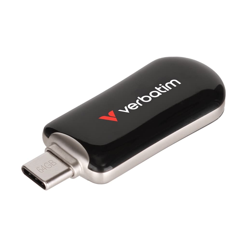 USB флеш накопичувач Verbatim 64GB Plectra Black USB-C (30224)
