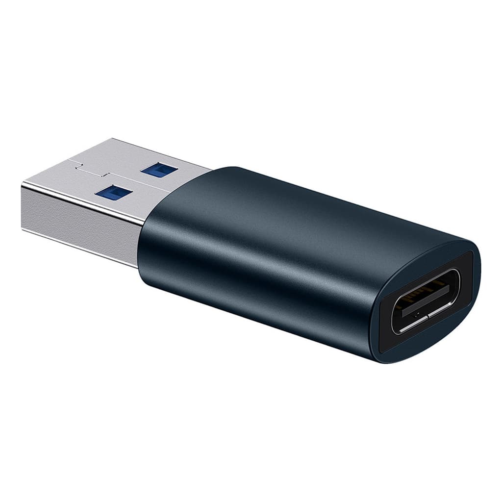 Перехідник USB 3.1 M to USB-C F blue Baseus (ZJJQ000103)