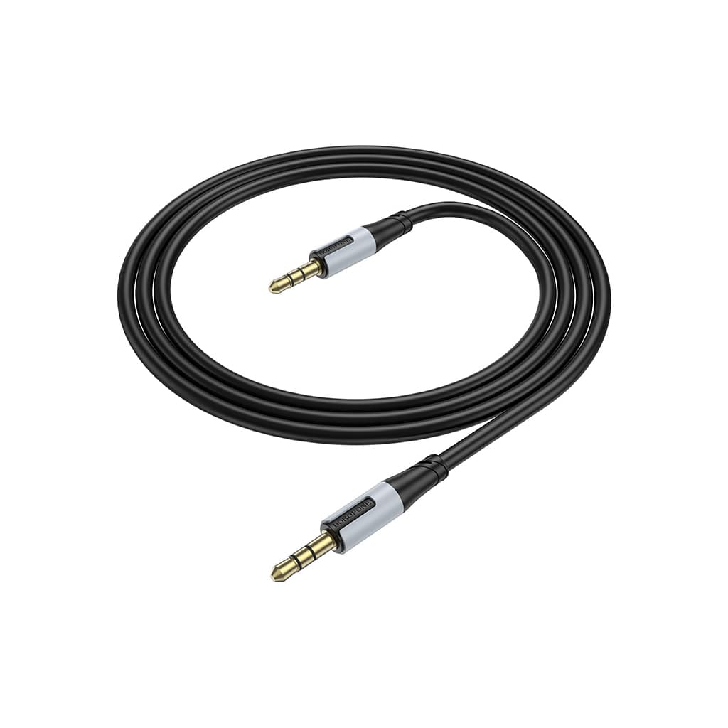 Кабель мультимедійний 3.5mm M to 3.5mm M 1.0m black BOROFONE (6941991108310)