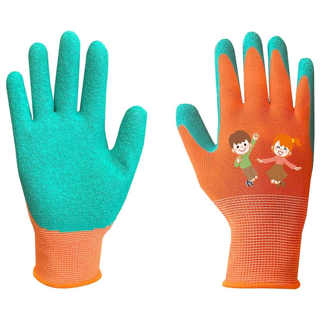 Захисні рукавиці Neo Tools дитячі латекс, поліестер, дихаюча верхня частина, р.4, помаранчевий (97-644-4)