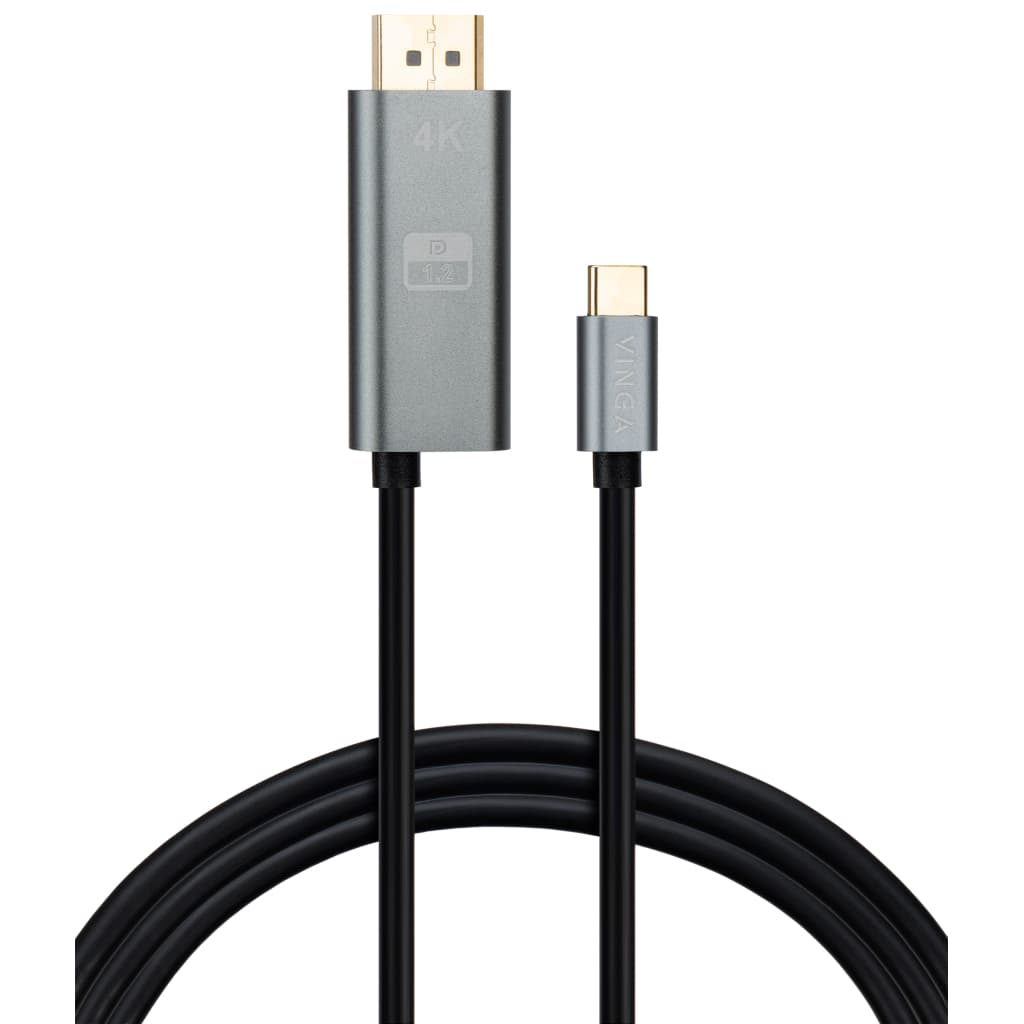 Кабель мультимедійний USB-C to DisplayPort M 1.5m v1.2 4K60Hz PD 100W port Vinga (VCPVCCD1215PD)