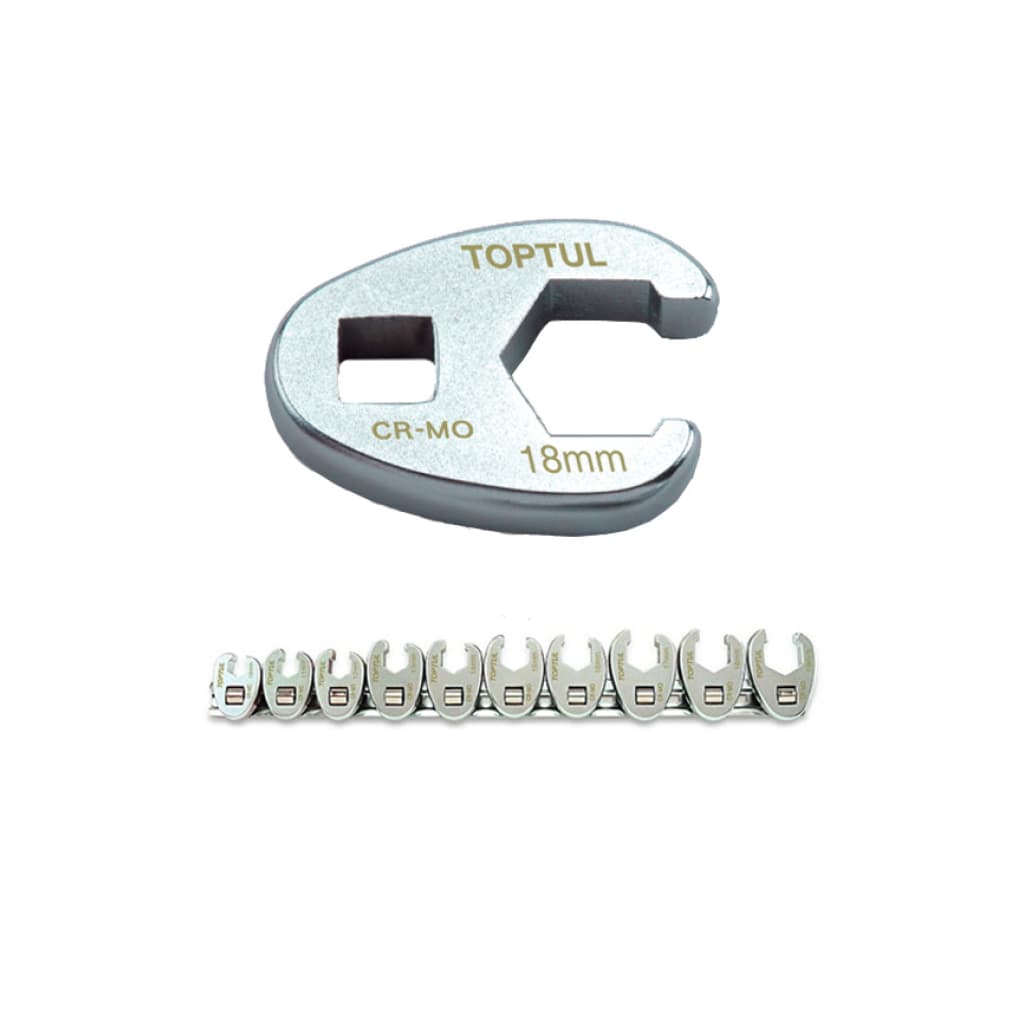 Ключ Toptul розрізний односторонній 3/8" 10шт 10-19мм (GAAR1001)