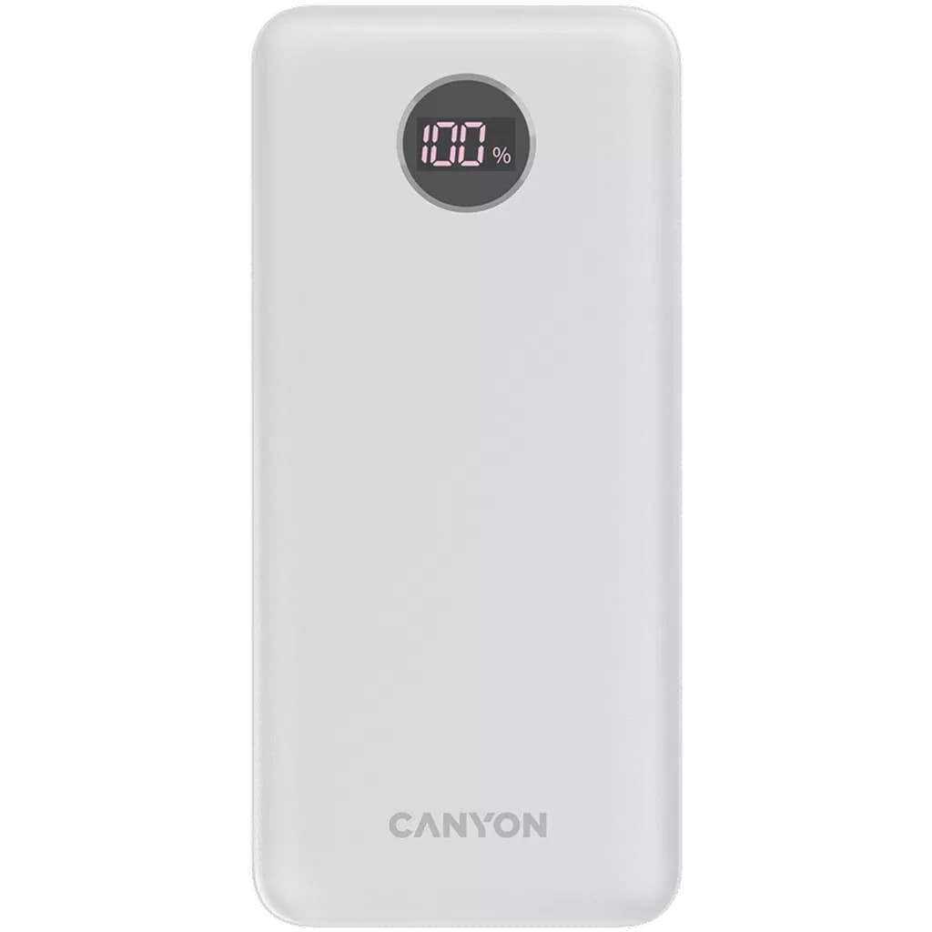 Батарея універсальна Canyon PB-2002 20000mAh, PD/20W, QC/3.0/22.5W, White (CNE-CPB2002W)