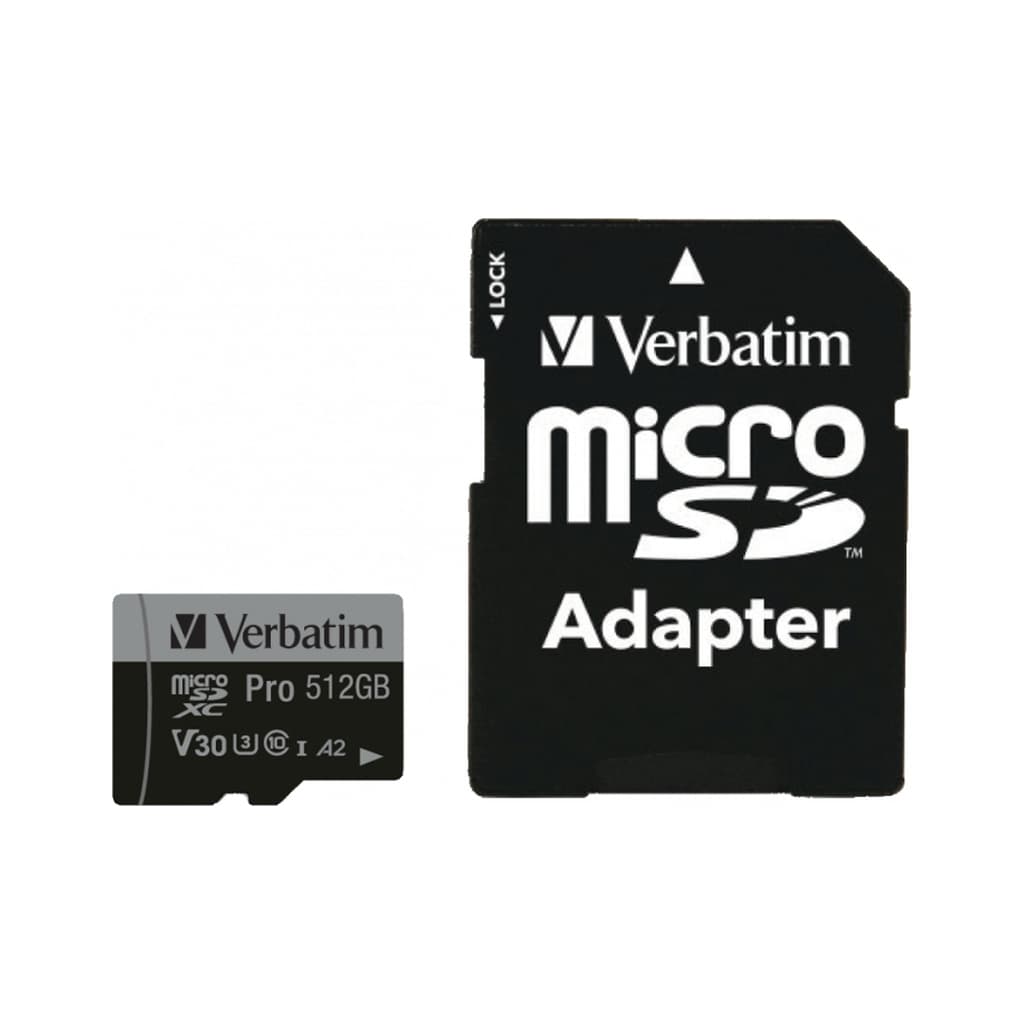 Карта пам'яті Verbatim 512GB microSDXC class 10 UHS-III PRO (47046)