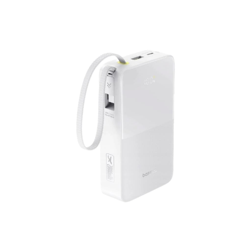 Батарея універсальна Baseus EnerFill FC51 Bipow2 Pro 20000mAh 22.5W build-in cable USB-C white (E0027700)