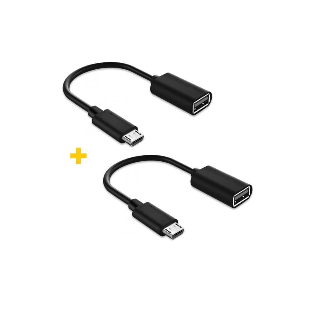 Перехідник OTG USB 2.0 AF to Micro 5P 0.11m 2PCS black XoKo (XK-AC130-BK2)