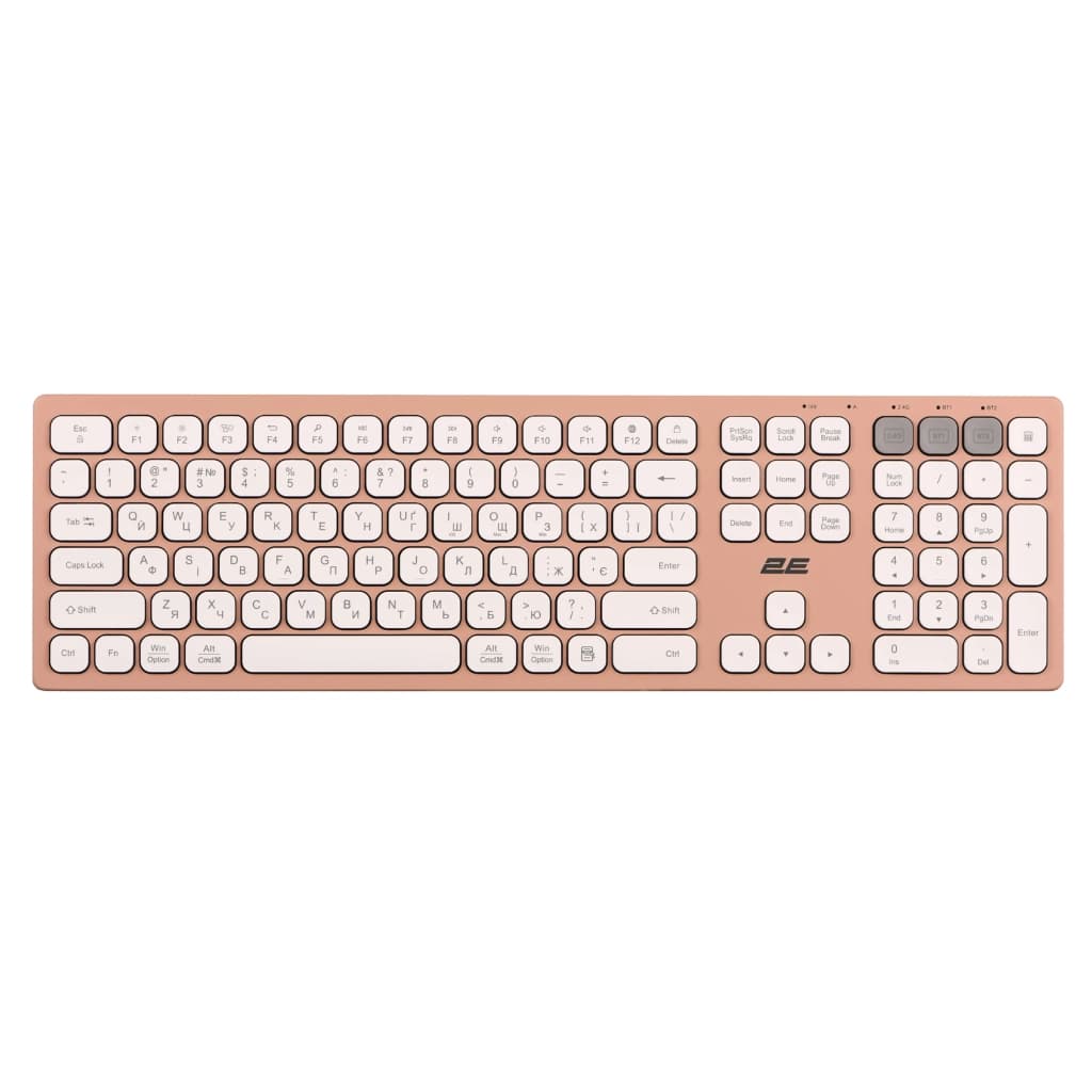 Клавіатура 2E KS270 109key Wireless UA Rose/White (2E-KS270WBPN_UA)