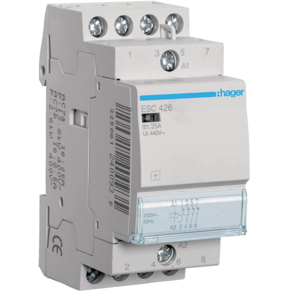 Автоматичний вимикач Hager 25 A 230V 4NC 2P (B) (ESC426)