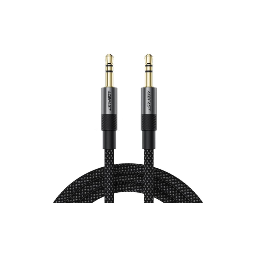 Кабель мультимедійний 3.5mm M to 3.5mm M 1.0m black Acefast (6974316285267)