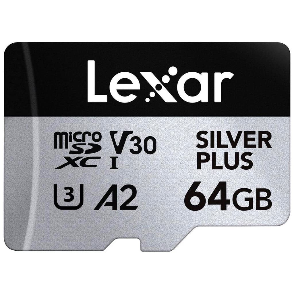 Карта пам'яті Lexar 64GB microSDXC class 10 UHS-I U3 V30 A2 Professional Silver (LMSSIPL064G-BNANG)