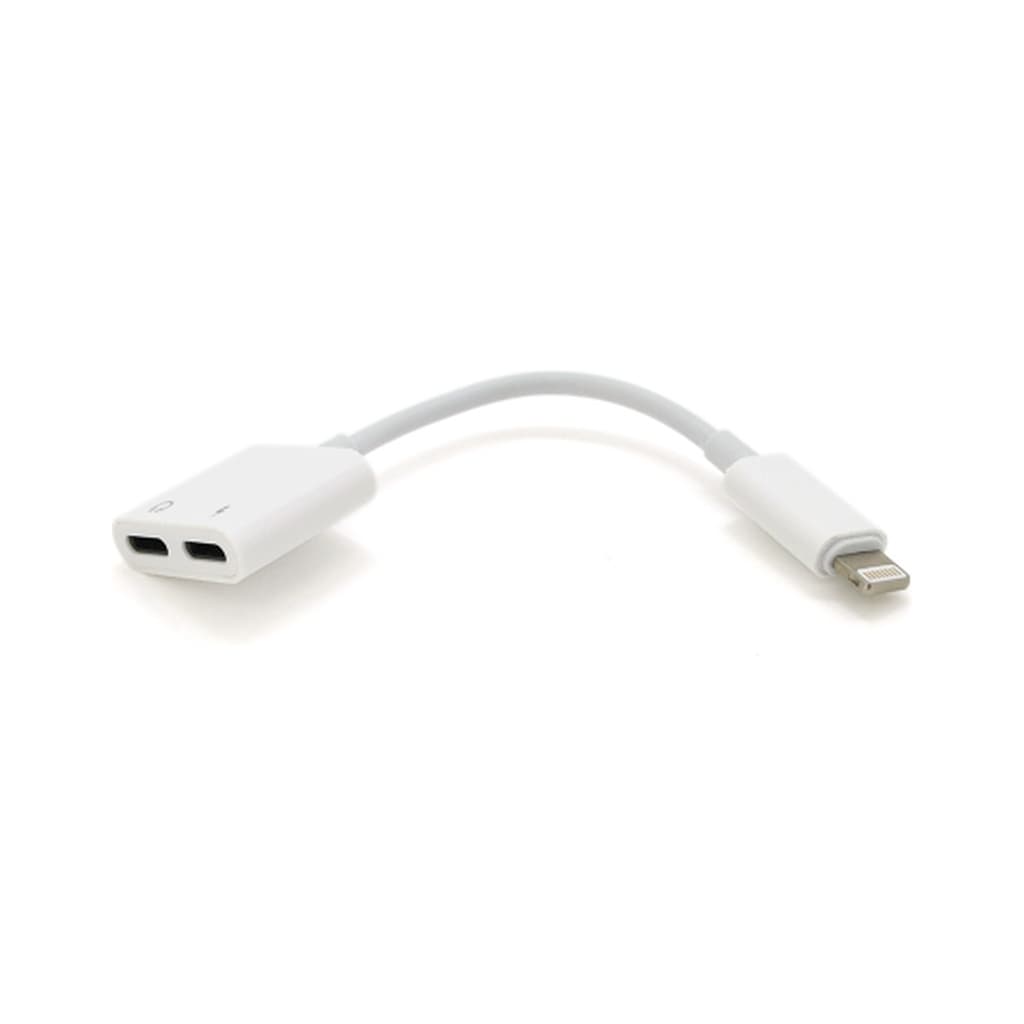 Перехідник Lightning M to 2xLightning F 0.05m white Voltronic (J008/2L)