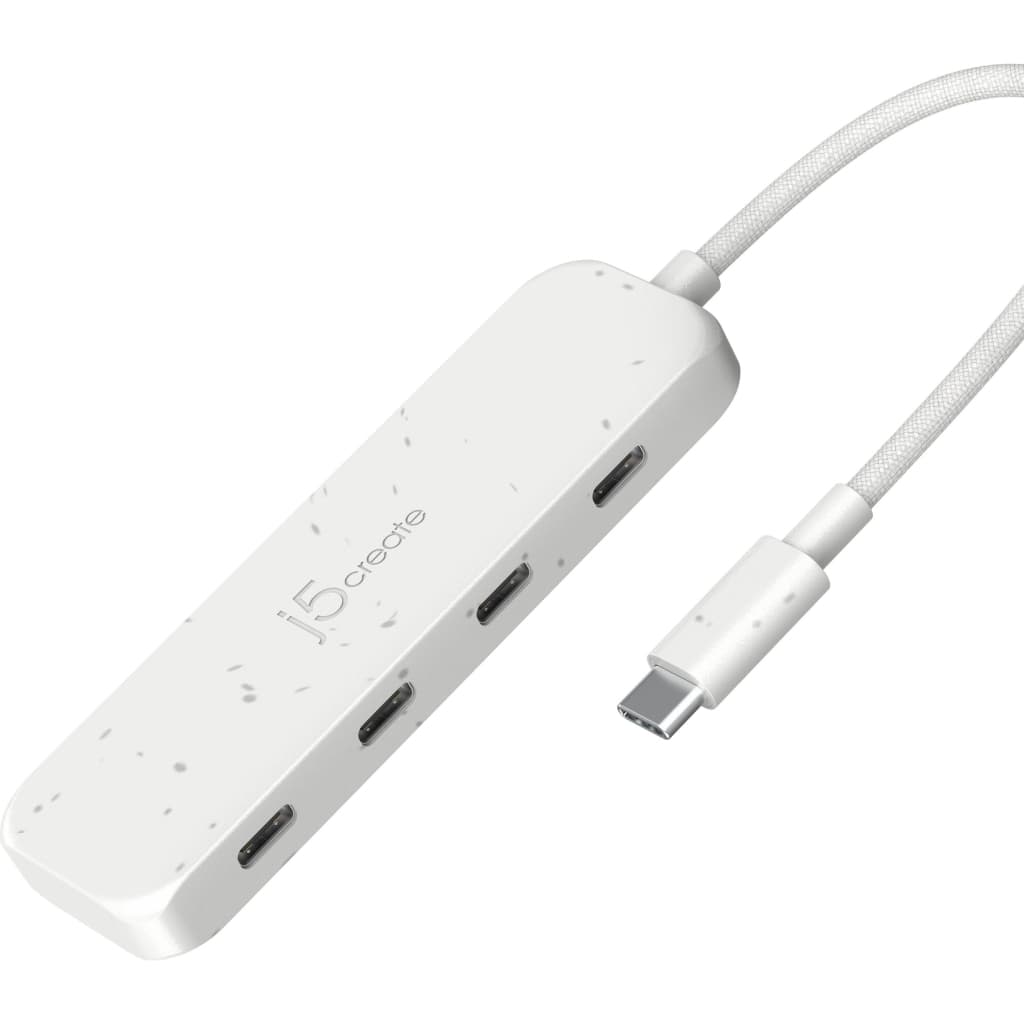 Концентратор J5create USB-C to 4xUSB-C 3.2 10Gbps white (JCH345EW-N)