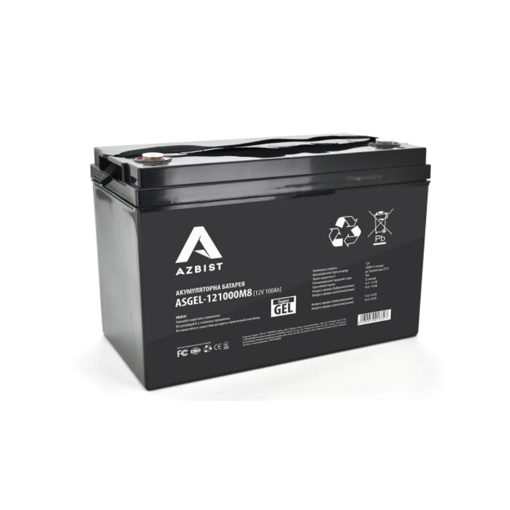 Батарея до ДБЖ AZBIST 12V 100 Ah Super GEL (ASGEL-121000M8)