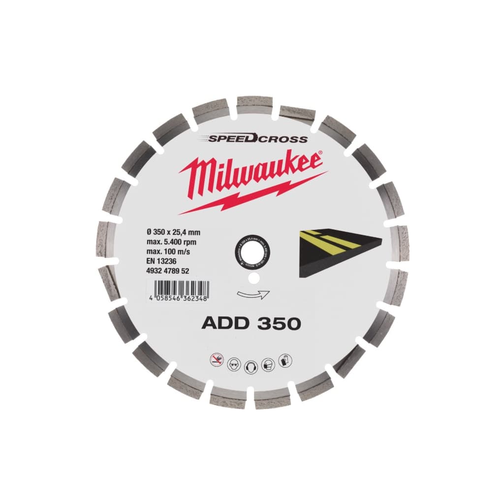 Круг відрізний Milwaukee алмазний ADD 350 для асфальту (4932478952)