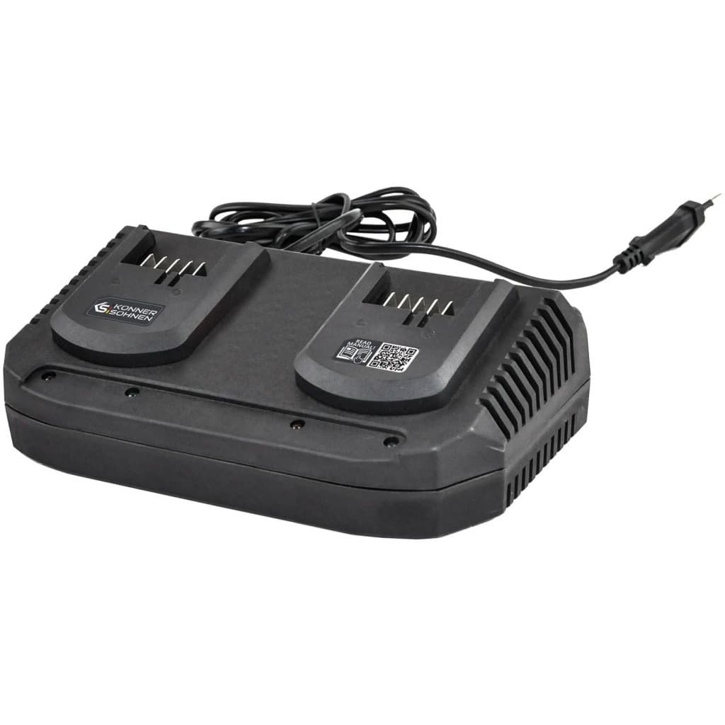 Зарядний пристрій для акумуляторів інструменту Konner&Sohnen KS C35A-2, 20V, 230В, 2x3.5А, 0.89кг (KSC35A-2)