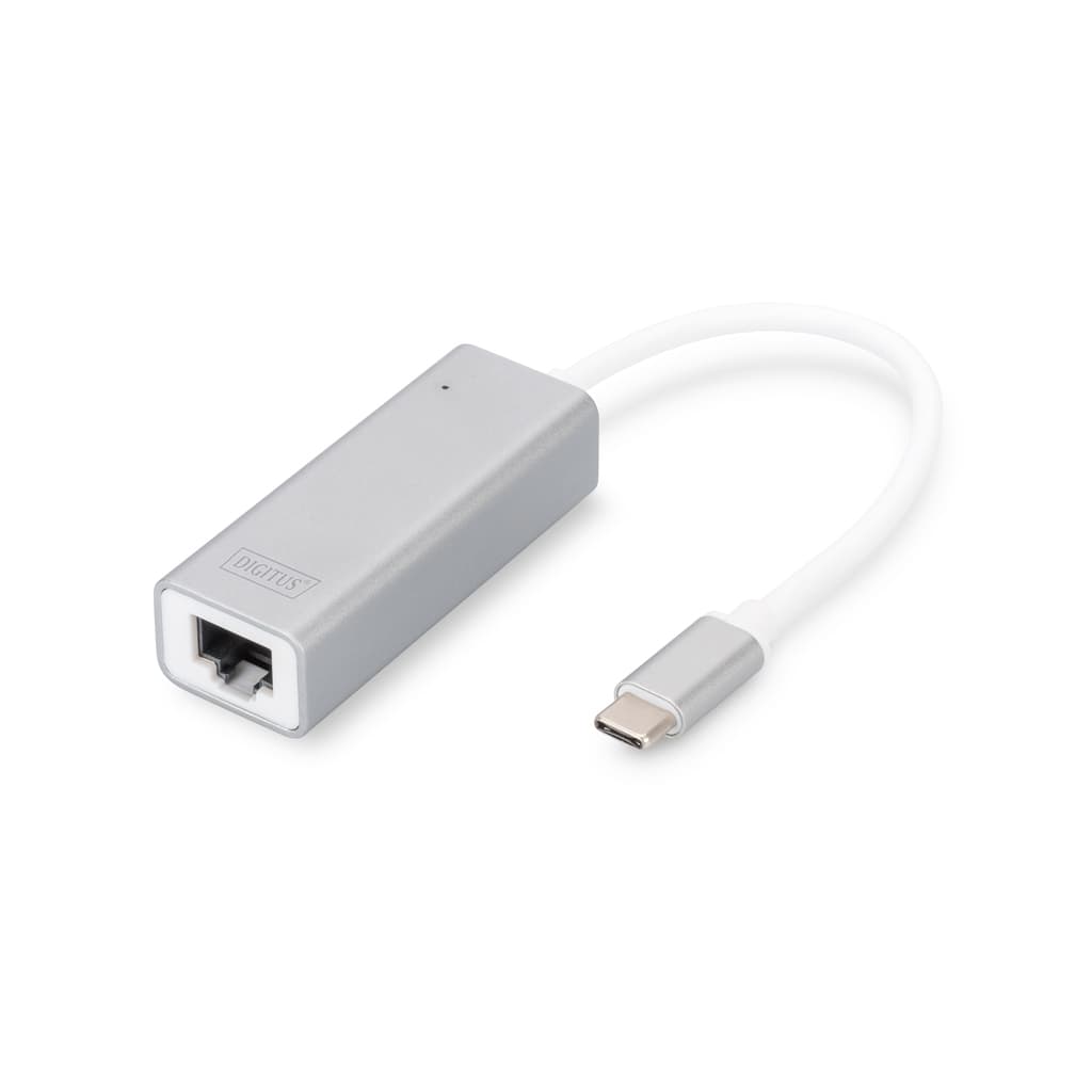 Перехідник USB-C to RJ45 Ethernet 1000Mbps Digitus (DN-3024)