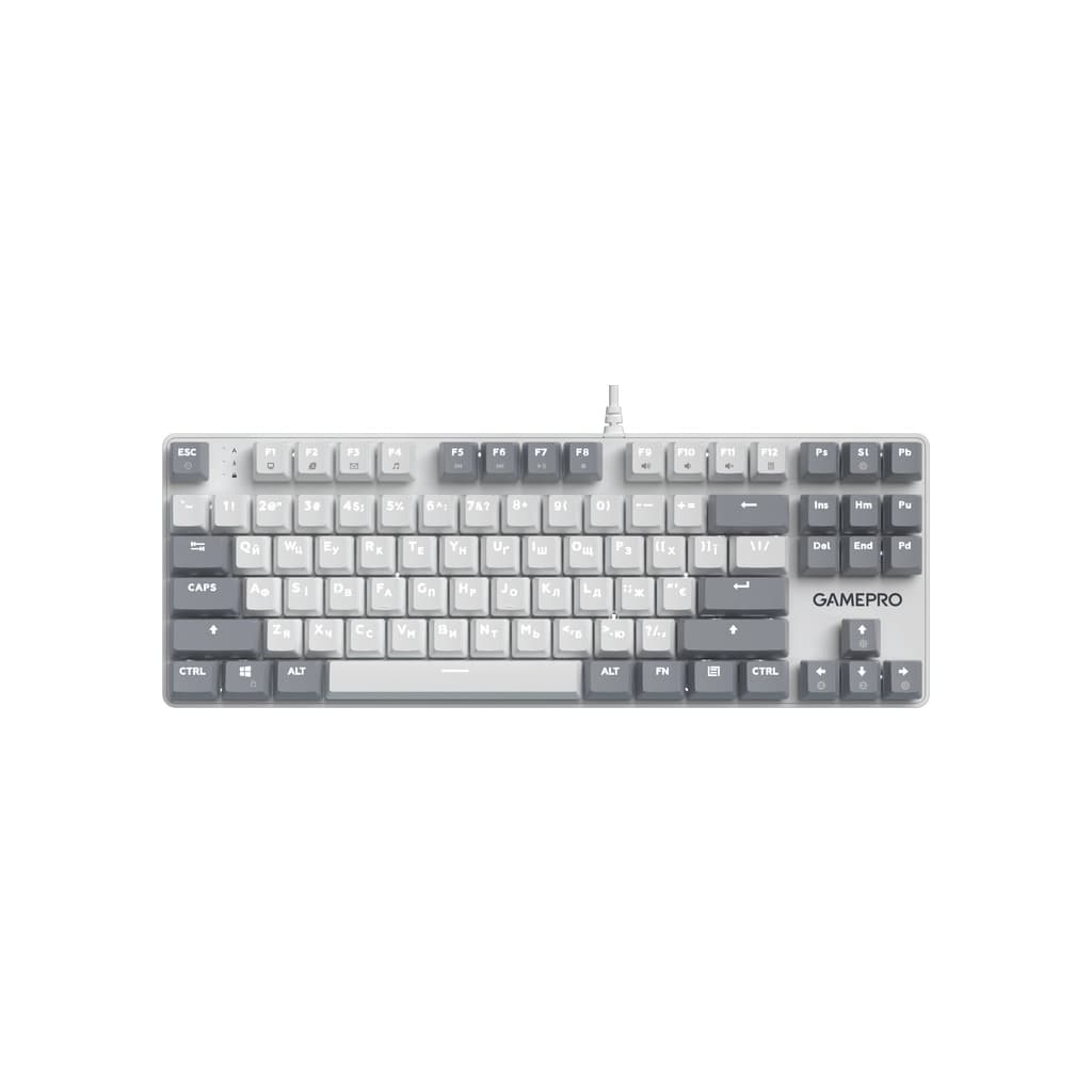 Клавіатура GamePro Genesis Metallic MK110W Outemu Red Switch USB UA White (MK110W)