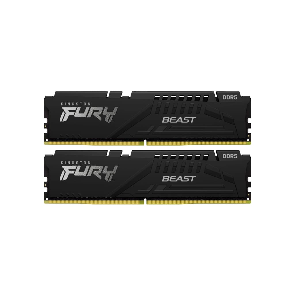 Модуль пам'яті для комп'ютера DDR5 128GB (2x64GB) 5600 MHz Beast Black Kingston Fury (ex.HyperX) (KF556C40BBK2-128)