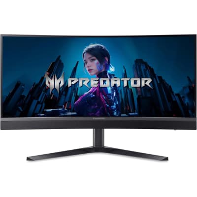 Монiтор Acer 34" Predator X34V3bmiiphuzx (UM.CXXEE.301) VA Black Curved 180Hz