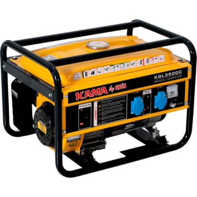 Генератор KAMA KGL3500C, 230V, 50Hz, 3.5kVA/2.8kW, бак 15 л, запуск: ручний (KGL3500C)