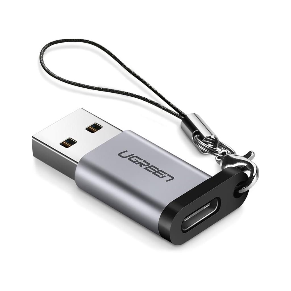 Перехідник USB 3.0 AM to USB-C F gray Ugreen (50533)