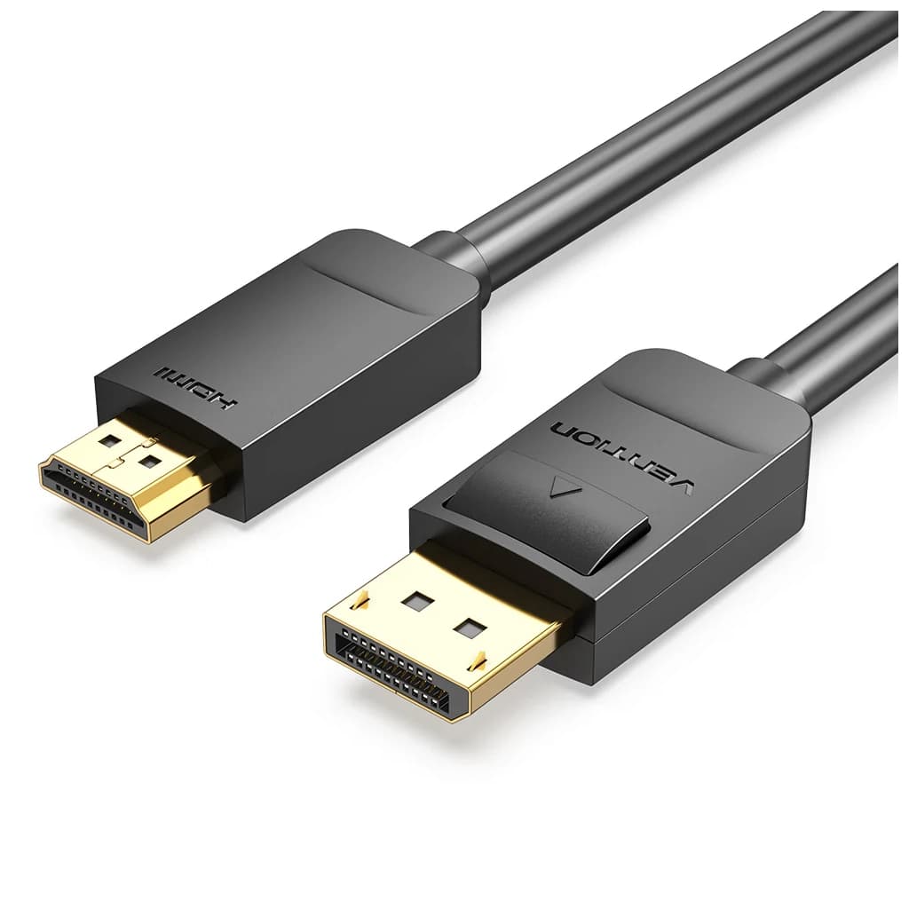 Кабель мультимедійний DisplayPort M to HDMI M 1.5m black VENTION (HADBG)