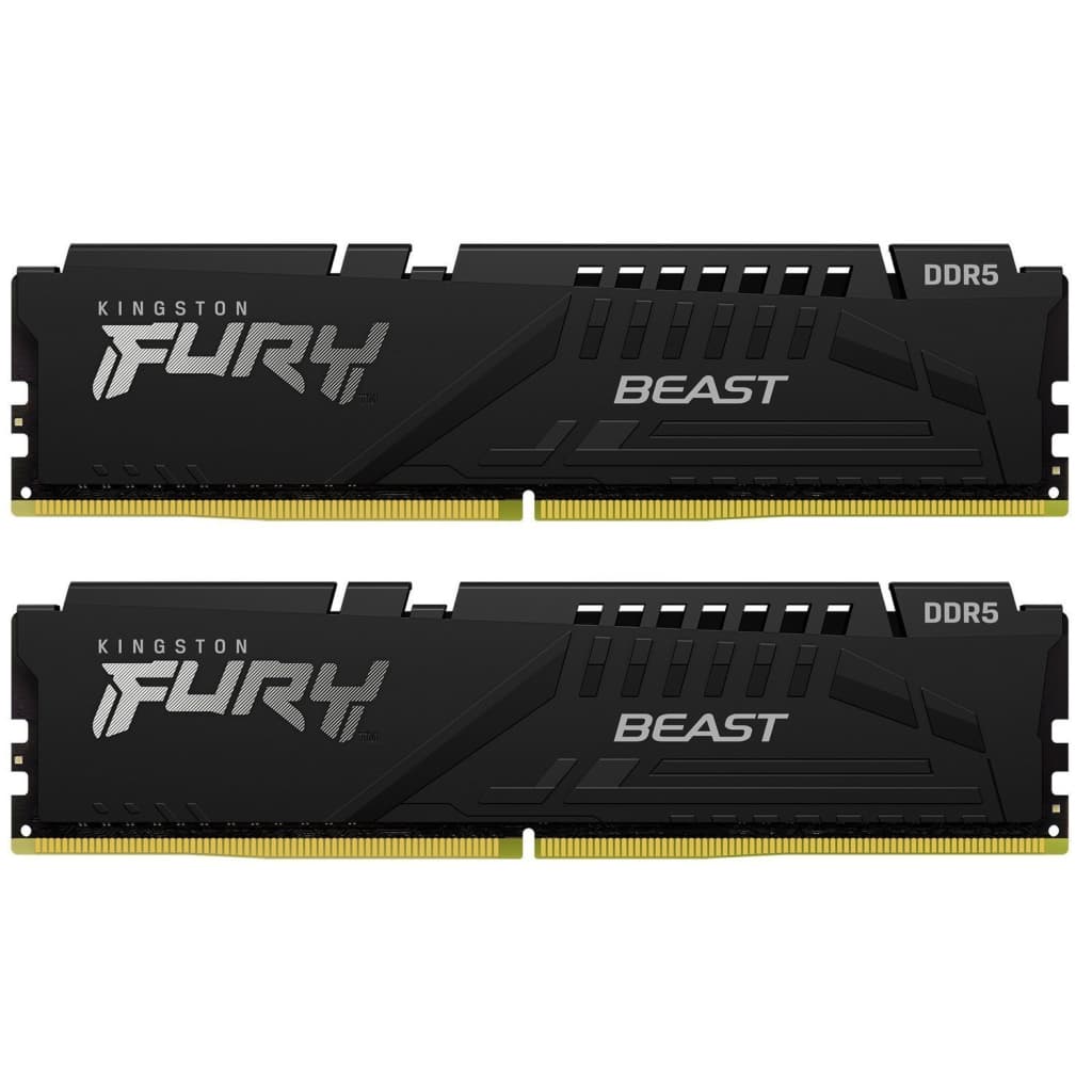Модуль пам'яті для комп'ютера DDR5 64GB (2x32GB) 5600 MHz Beast EXPO Black Kingston Fury (ex.HyperX) (KF556C40BB2K2-64)