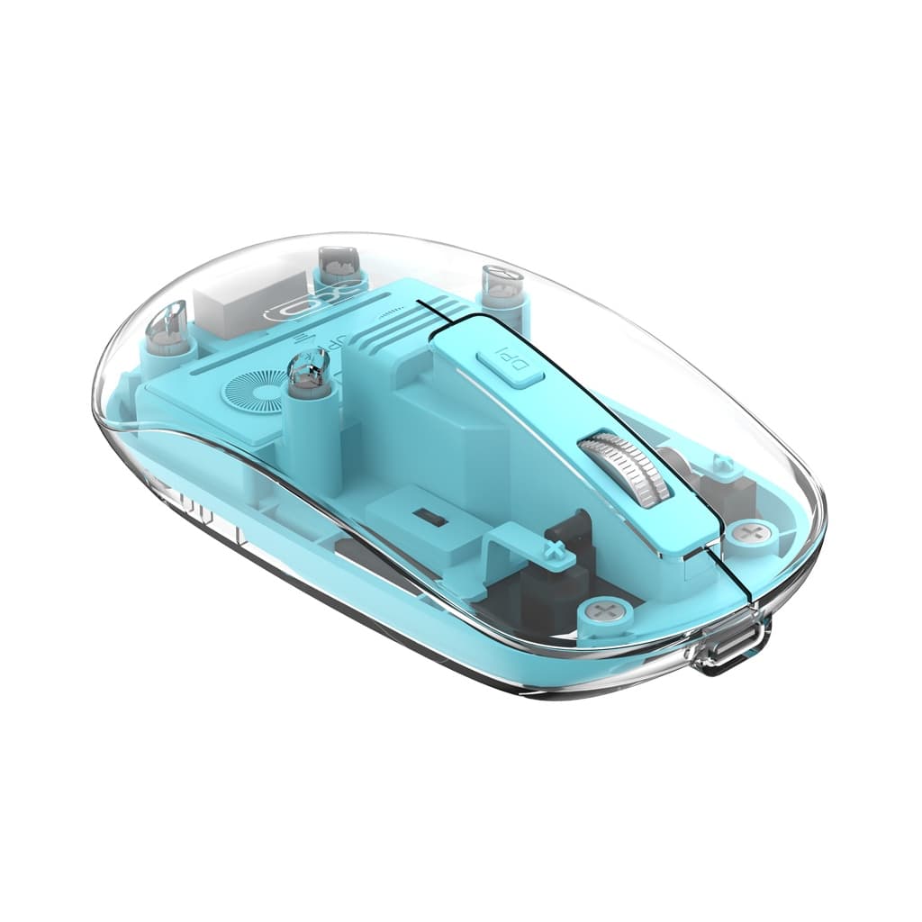 Мишка XO M12 Wireless Transparent/Blue (M12 Blue)