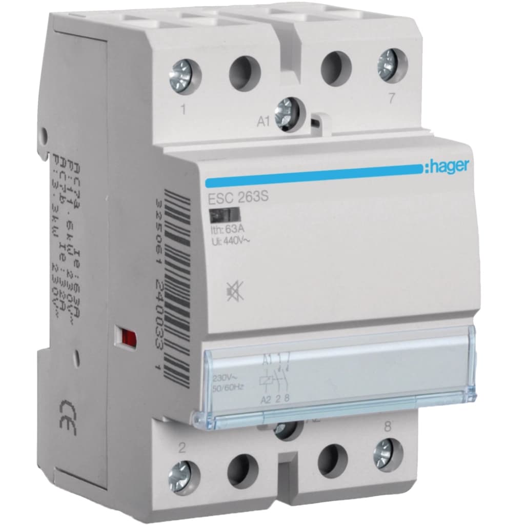 Автоматичний вимикач Hager 63 A 230V 2NO (B) (ESC263S)