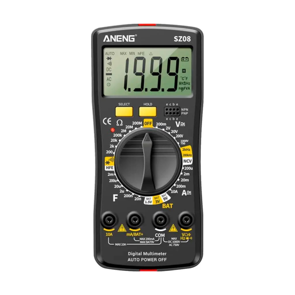 Цифровий мультиметр ANENG SZ08, V, A, R, C, T, F, функція hFE (SZ08)