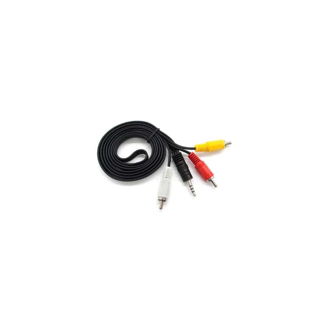 Кабель мультимедійний 3.5mm M to 3xRCA M 1.8m black Voltronic (YT-3.5(M)/3хRCA(M)-1.8Cu)