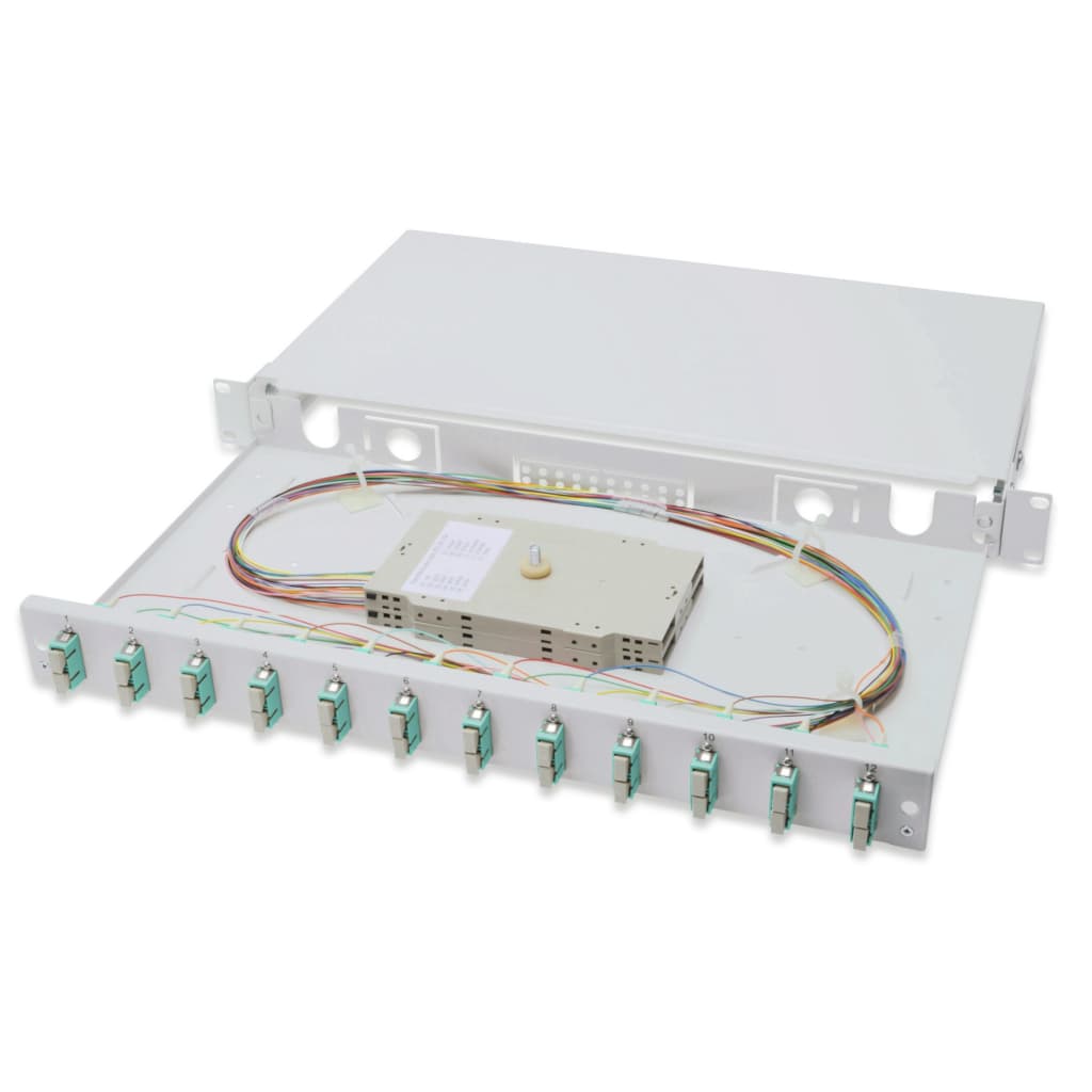 Патч-панель 1U 19", 12xSC duplex, incl, Splice Cass, OM3 Color Pigtails, Adapter Digitus (DN-96321/3)