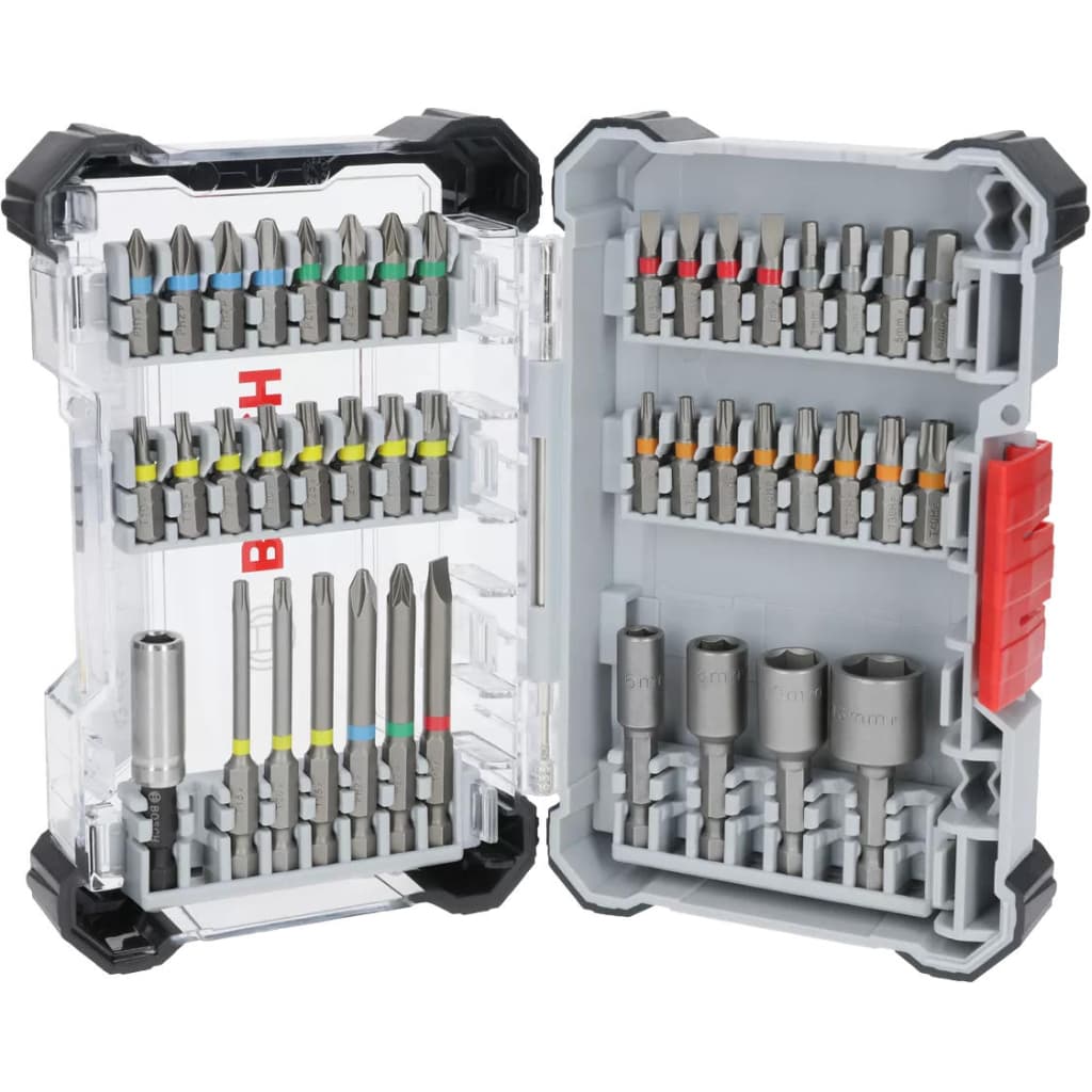 Набір біт Bosch Extra Hard Screwdriver Bit Set, 46шт, магнітний бітотримач, PH,PZ,T, SL, HEX, кейс (2.607.017.723)