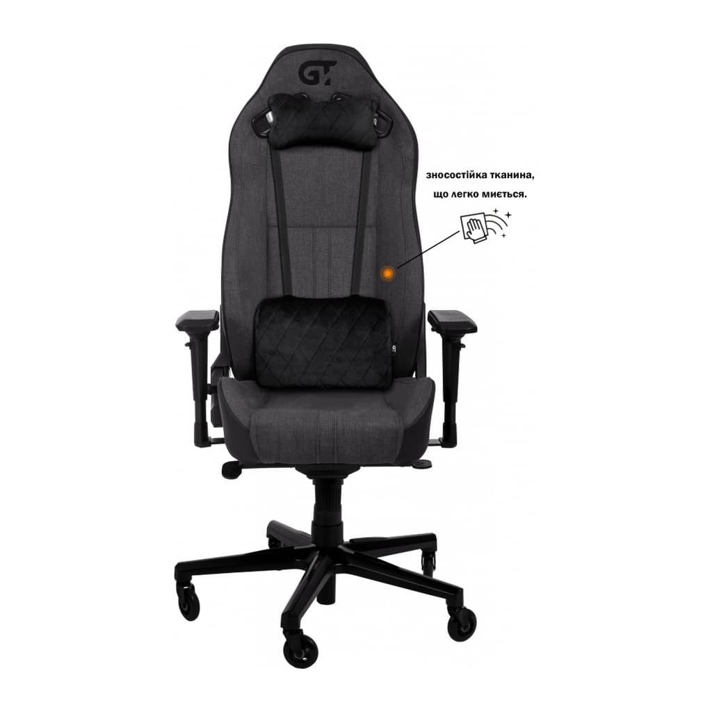 Крісло ігрове GT Racer X-8009 Dark Gray/Black (X-8009 Fabric Dark Gray/Black)