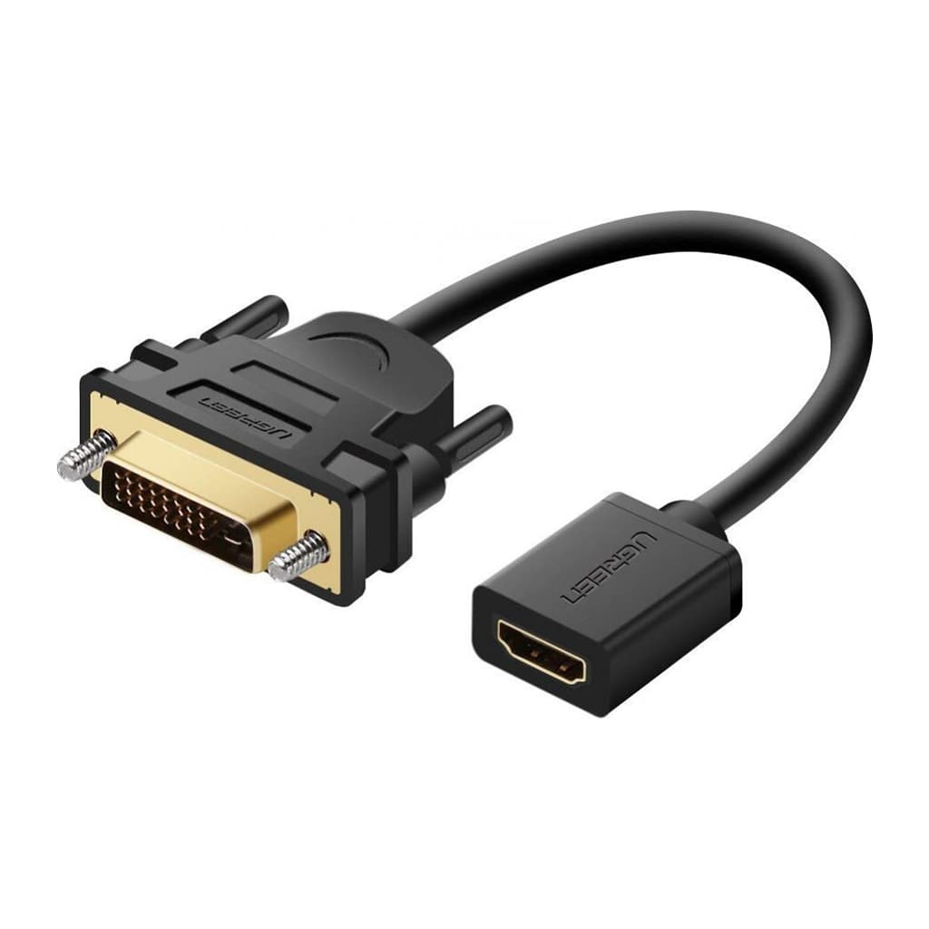 Перехідник DVI M to HDMI F 0.22m black Ugreen (20118)