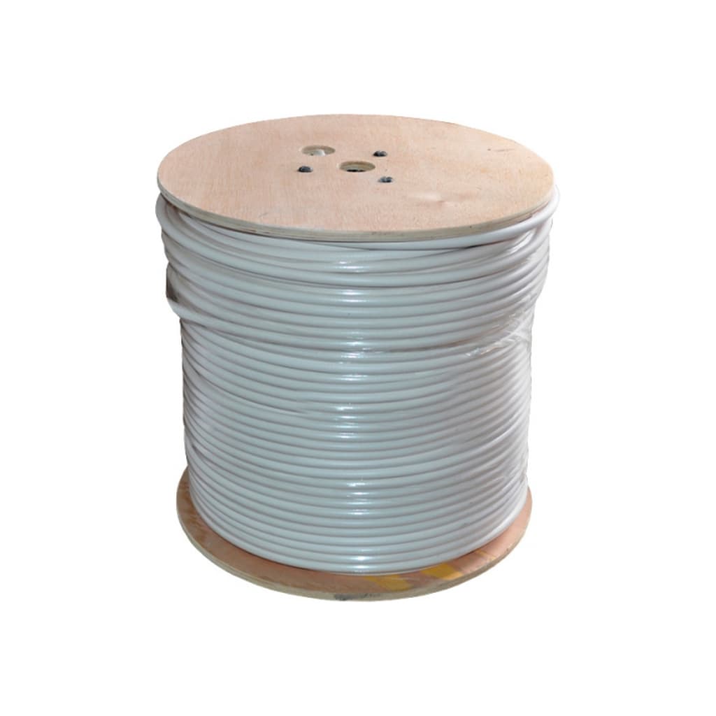 Кабель комбінований YOSO RG59 75 Ом 0,81мм.CCS, 64x0.12m CCA, 2x0.5mm2CU, white, 305м (YS-W305-RG59+2x0.5mm)