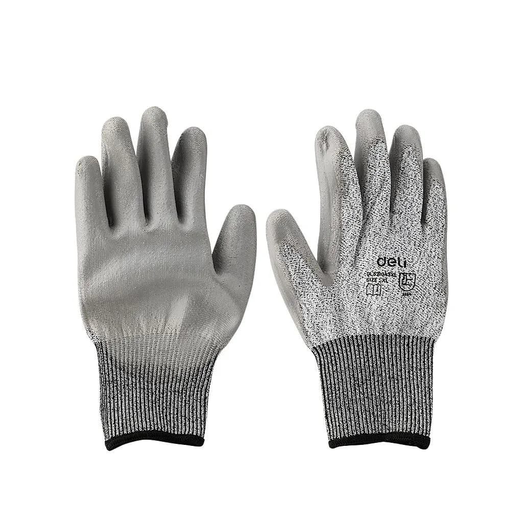 Захисні рукавиці Deli стійкі до порізів L (EDL521043L)