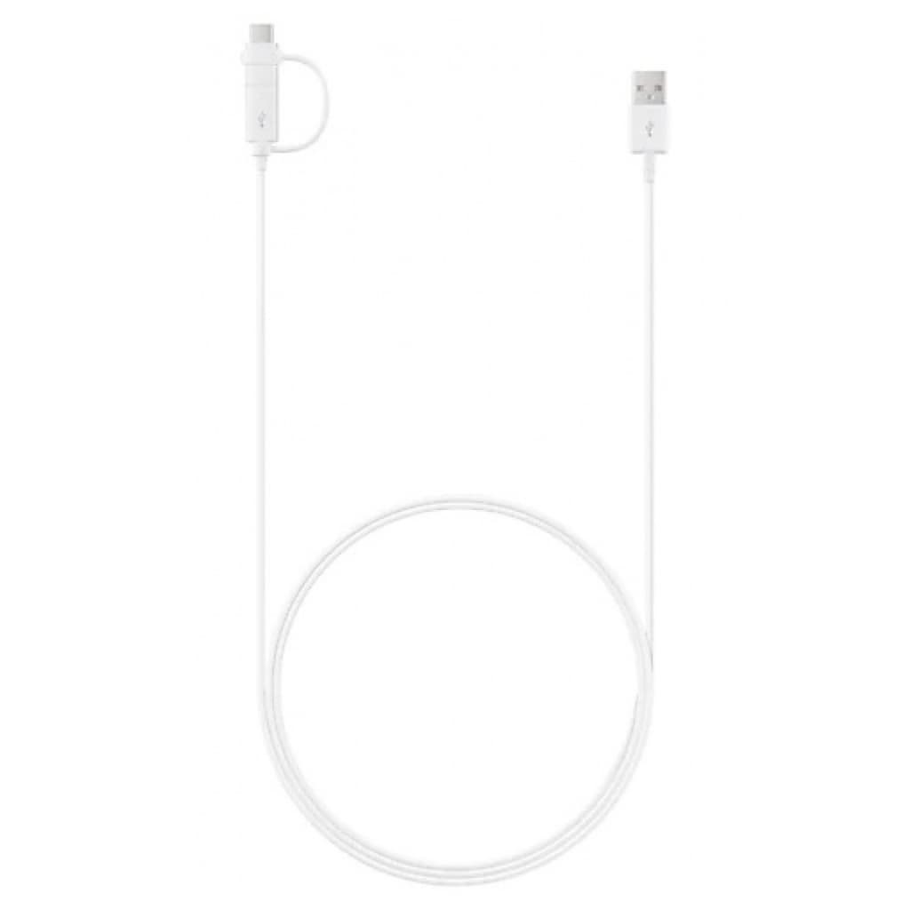 Дата кабель USB 2.0 AM to USB-C + Micro 5P 1.5m white Samsung (EP-DG930DWEGRU)