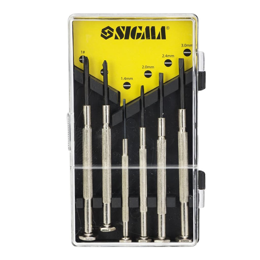 Набір викруток Sigma для точних робіт 6шт CrV (кейс) (4003051)