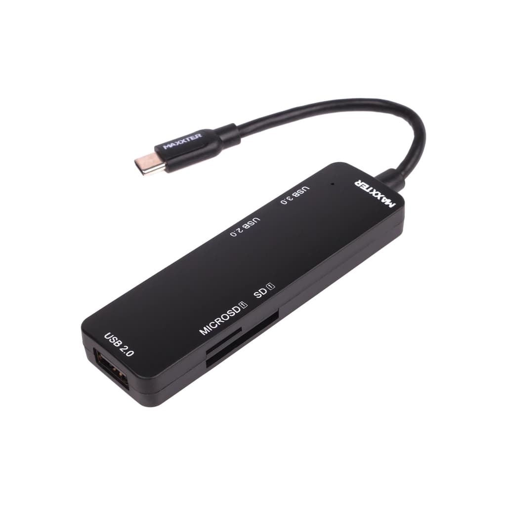 Концентратор Maxxter USB-C to 1xUSB 3.0 + 2xUSB 2.0 + SD/TF (HU3C-3PTF-01)