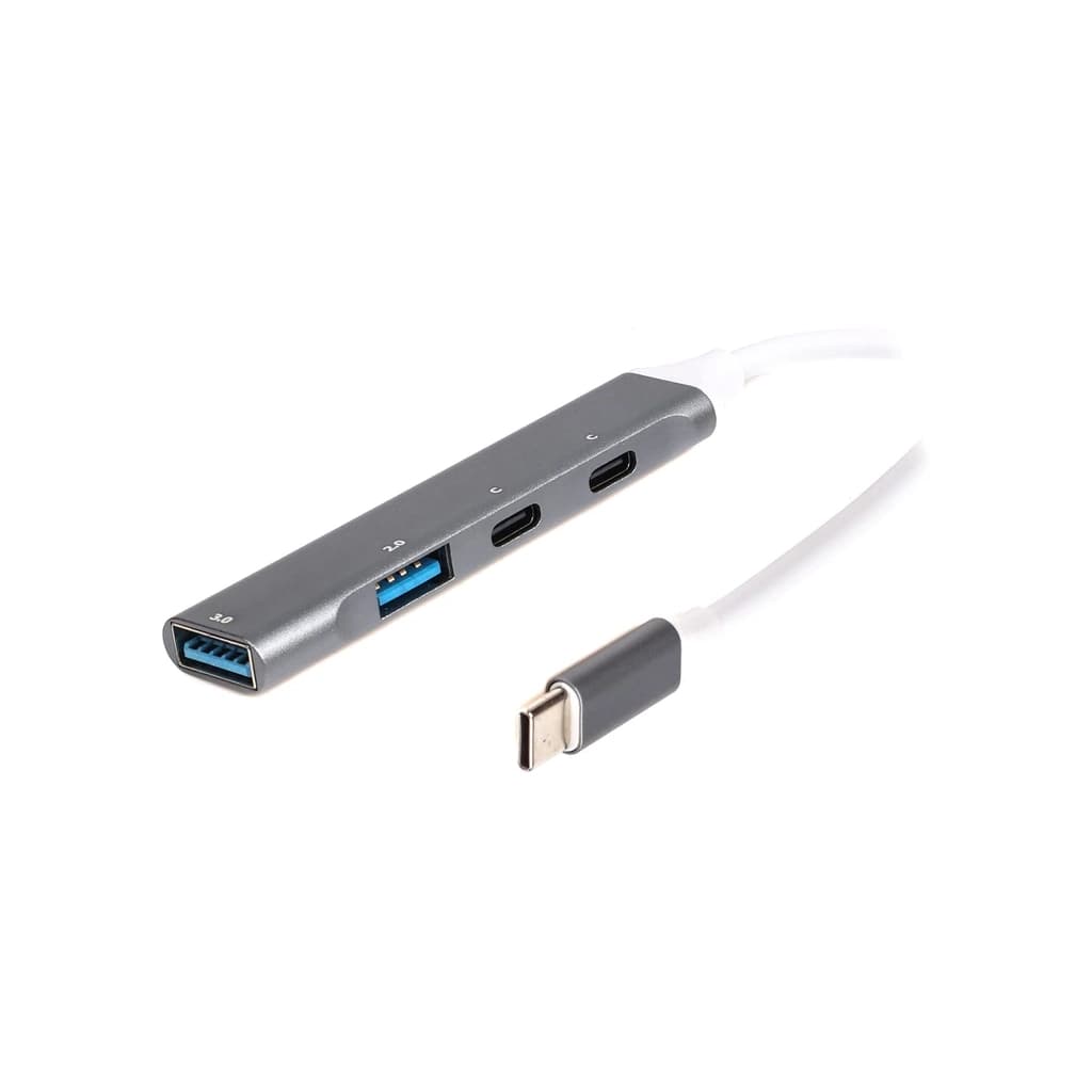 Концентратор Maxxter USB-C to 1xUSB 3.0 + 1xUSB 2.0 + 2xUSB-C (HU3C-4P-03)