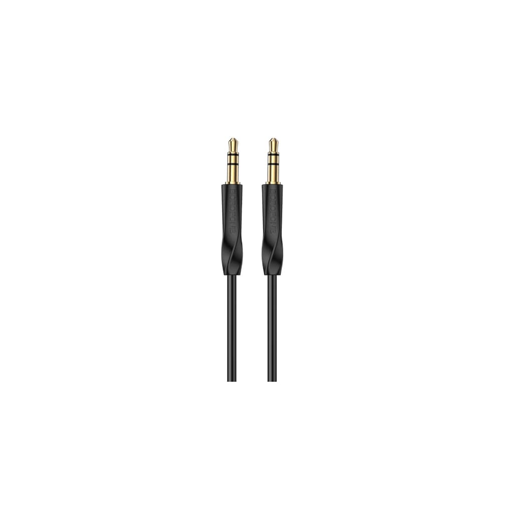 Кабель мультимедійний 3.5mm M to 3.5mm M 1.0m black BOROFONE (BL16/JB)