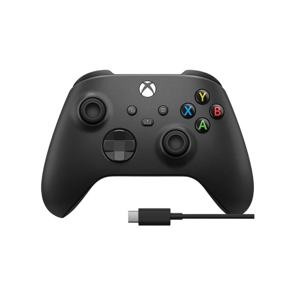 Геймпад Microsoft Wireless Controller Carbon Black + USB Type-C (1V8-00002)