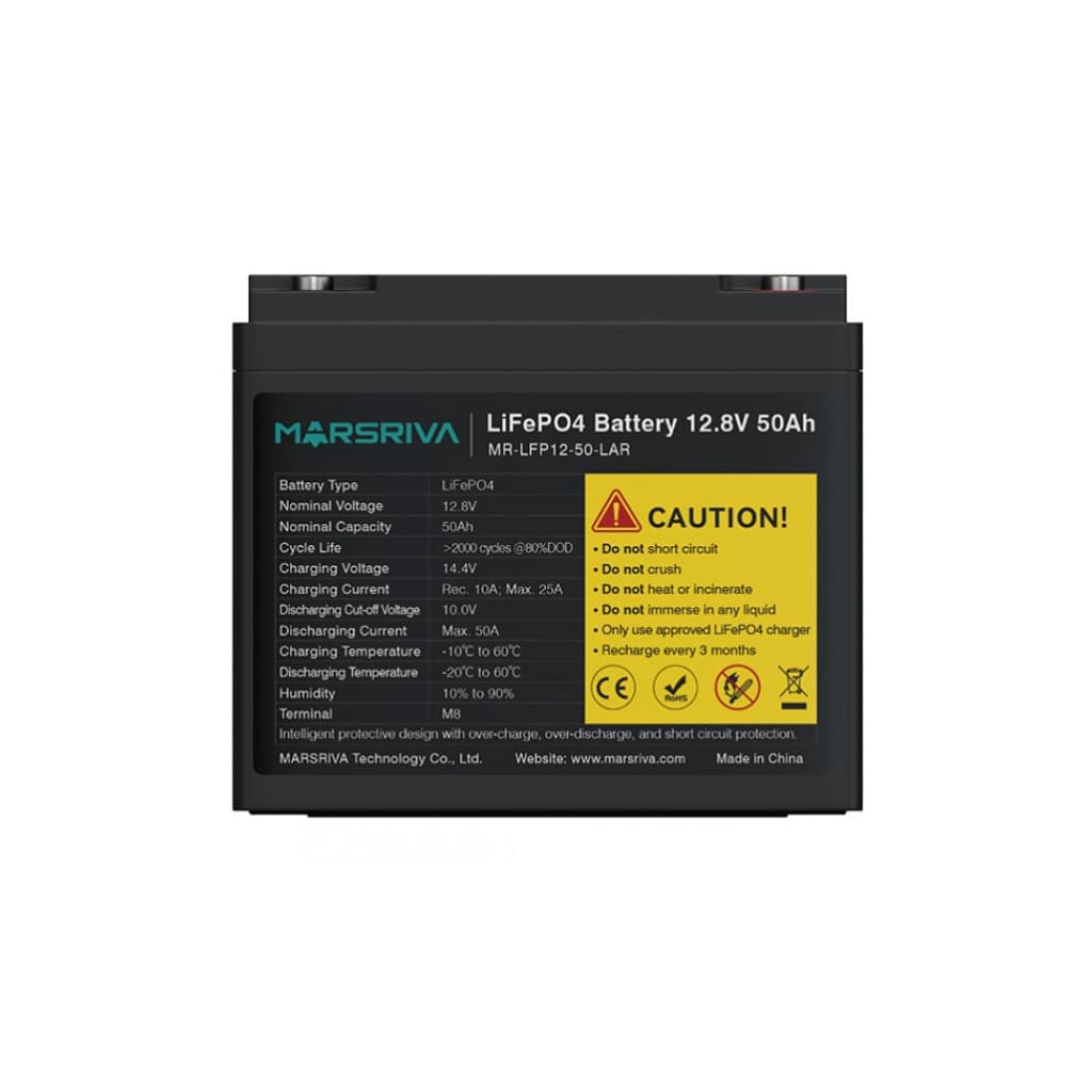 Батарея LiFePo4 Marsriva 12.8V 50Ah (MR-LFP12-50-LAR)