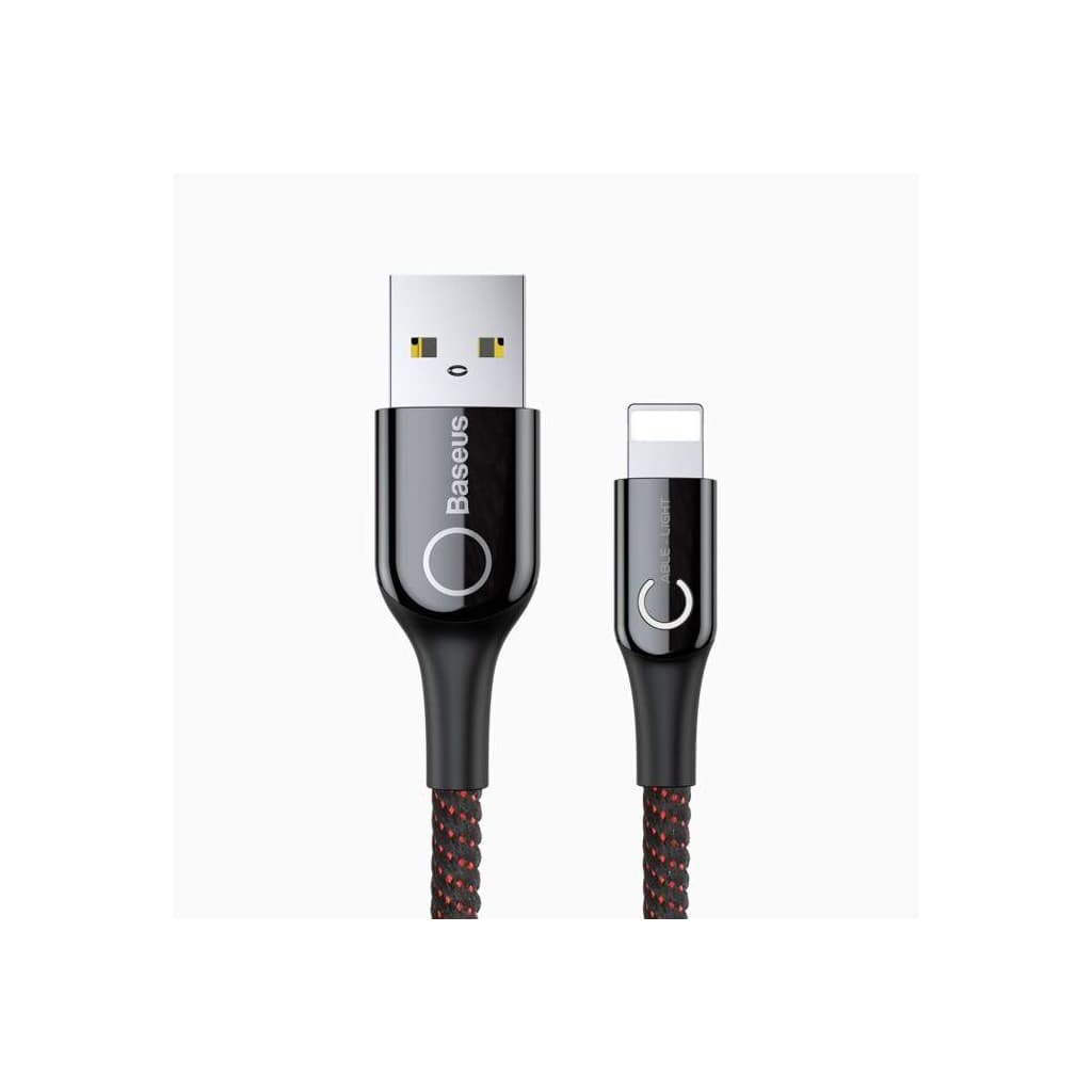 Дата кабель USB 2.0 AM to Lightning 1.0m 2A C-shaped Black Baseus (CALCD-01)