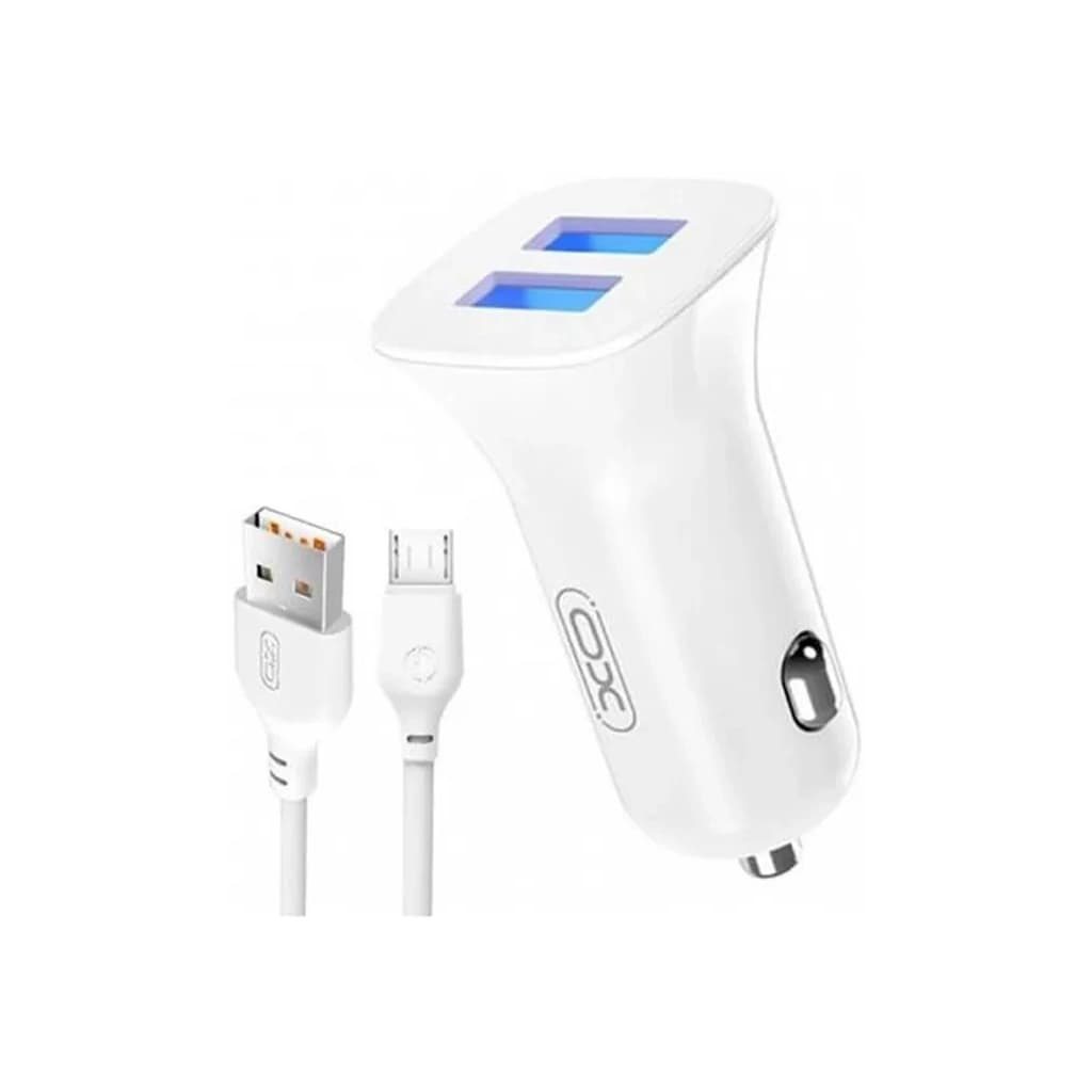 Зарядний пристрій XO 2xUSB 2.4A + cable USB to Micro 5P white (TZ10-M-WH)