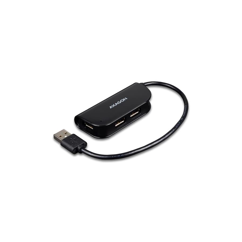 Концентратор AXAGON USB 2.0 to 4xUSB 2.0 0.2m black (HUE-X4B)